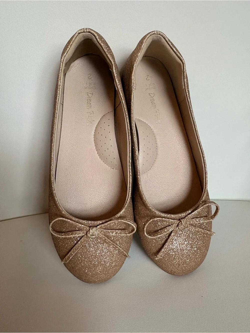 Dream Pairs Girls Glitter Ballet Flats - Gold